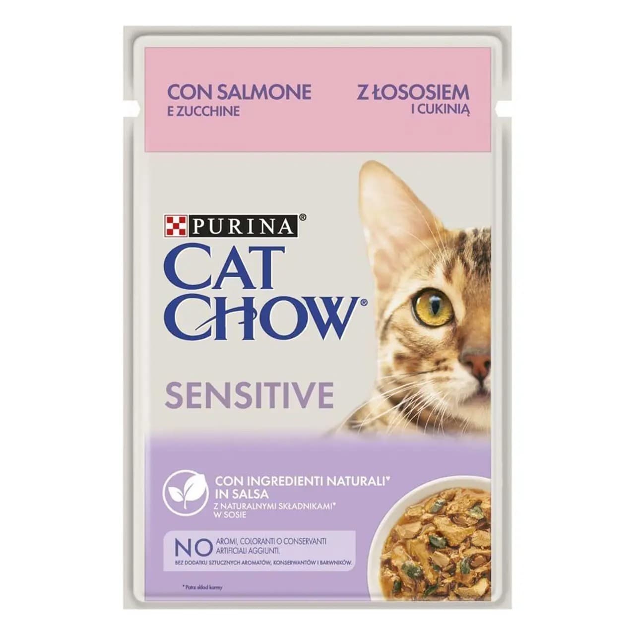 Вологий корм для котів Cat Chow Sensetive Adult лосось цукіні 85 г