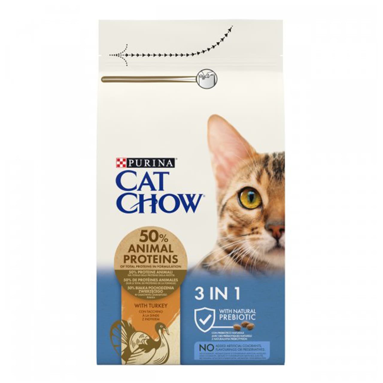 Сухий корм Cat Chow 3 in 1 з індичкою 1.5 кг