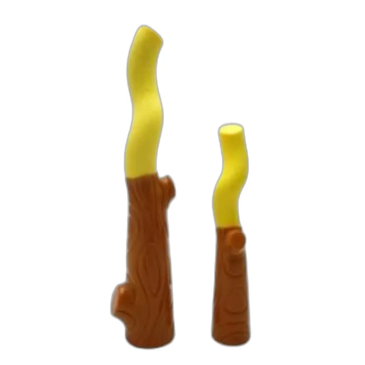 Іграшка AnimAll GrizZzly гілка двокольорова жовта/коричнева S 22.8×5.5×4.2 см