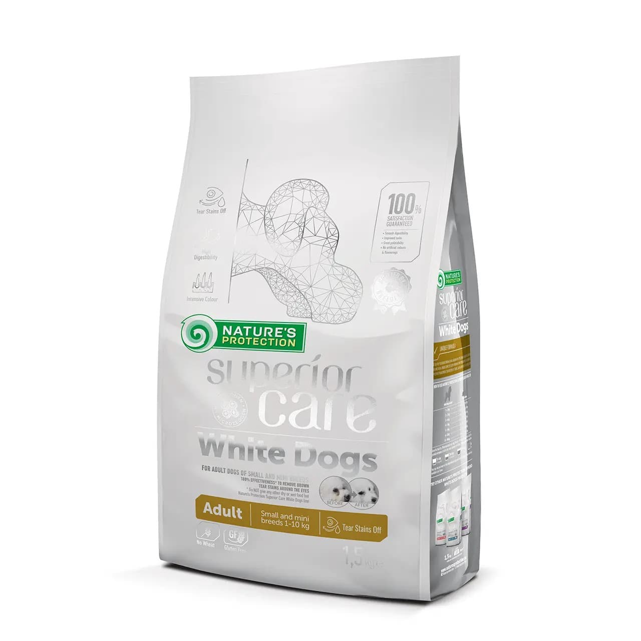Сухий корм Nature's Protection Superior Care White Dogs Adult Small and Mini Breeds з ягням 1.5 кг