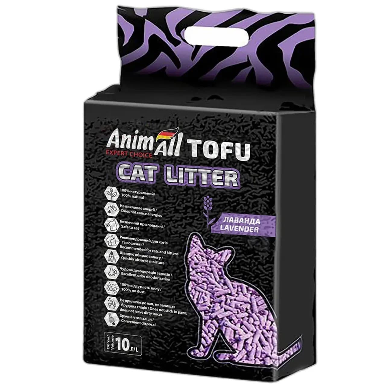 Соєвий наповнювач AnimAll Tofu Lavender з ароматом лаванди 10 літрів (4,66 кг)