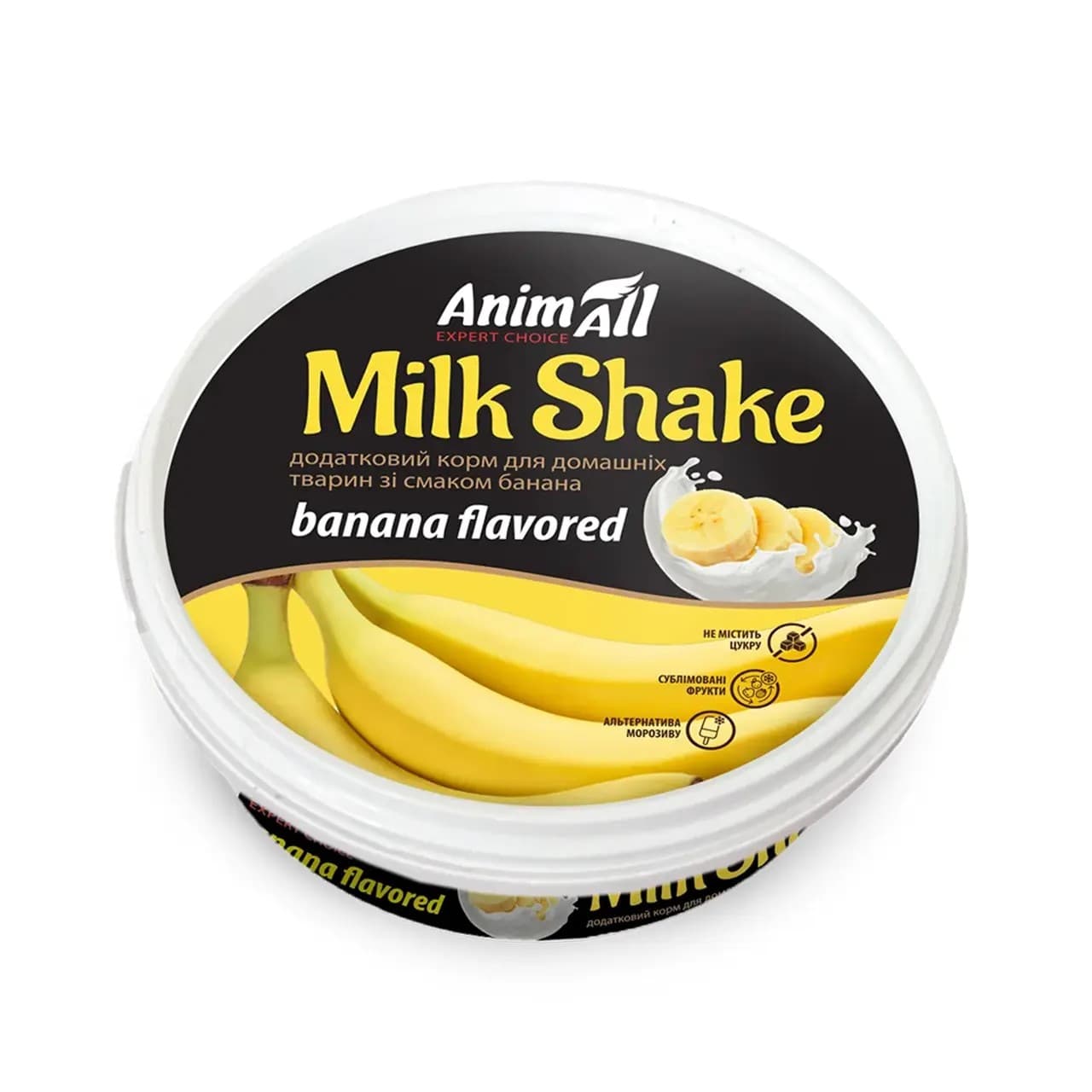 Додатковий корм AnimAll MilkShake для котів та собак зі смаком банана 30 г
