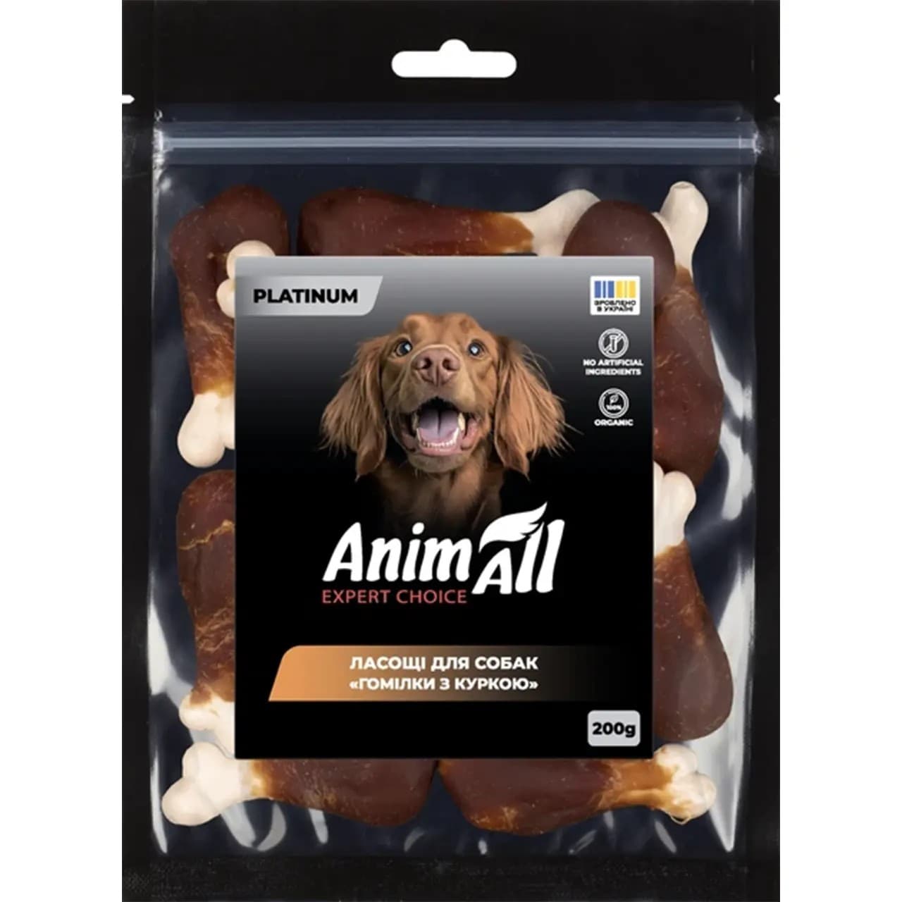 Ласощі для собак AnimAll Platinum Гомілки з куркою 200 г