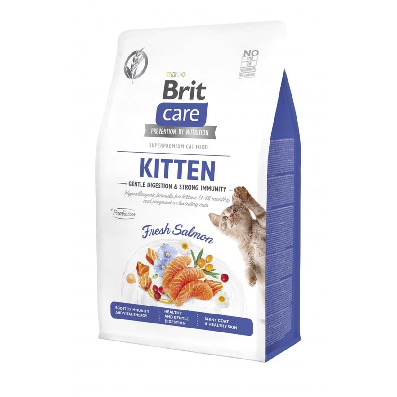 Сухий корм Brit Care Cat Grain Free Kitten Gentle Digestion Strong Immunity для кошенят з лососем 400 г