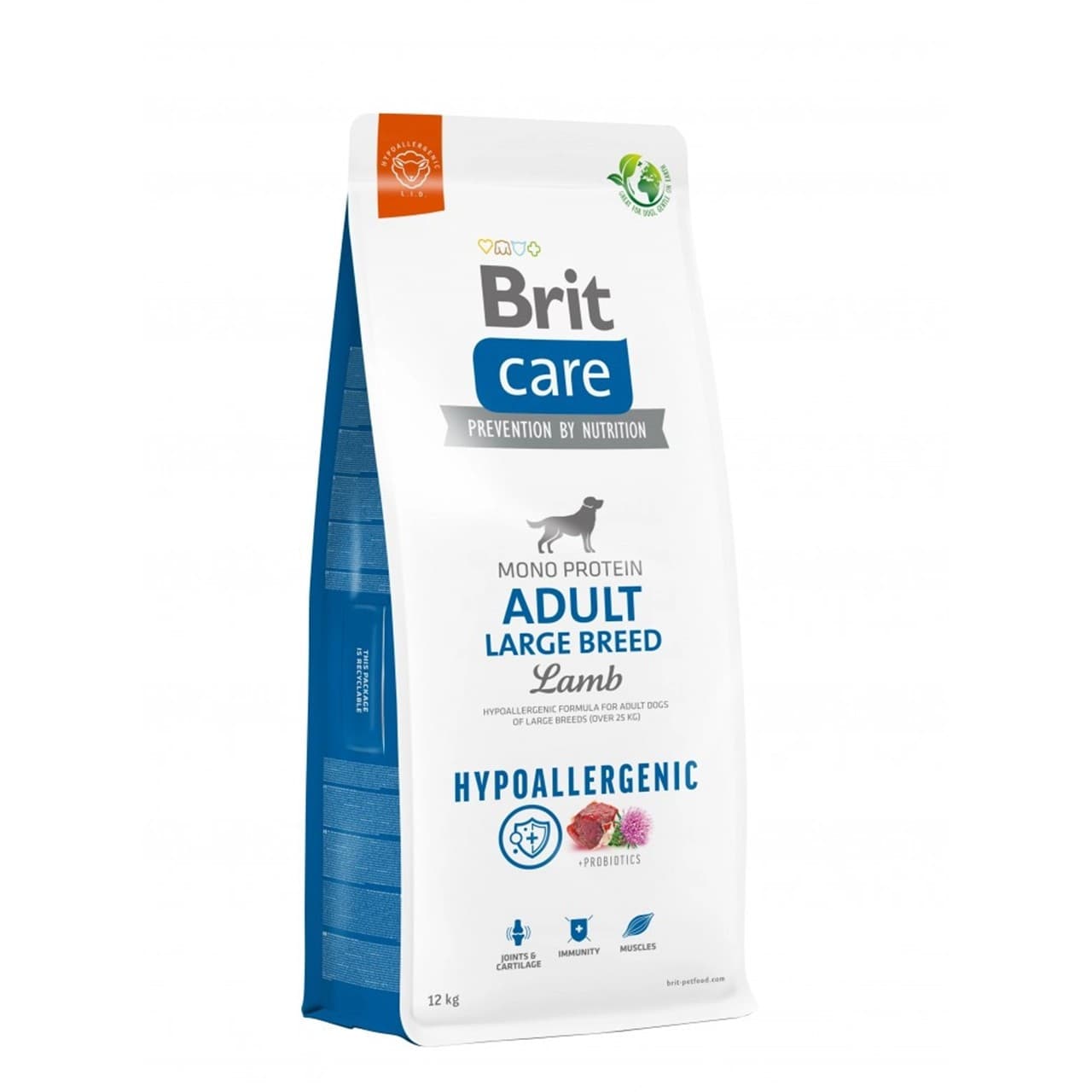 Сухий корм Brit Care Dog Hypoallergenic Adult Large Breed для собак великих порід з ягням 12 кг