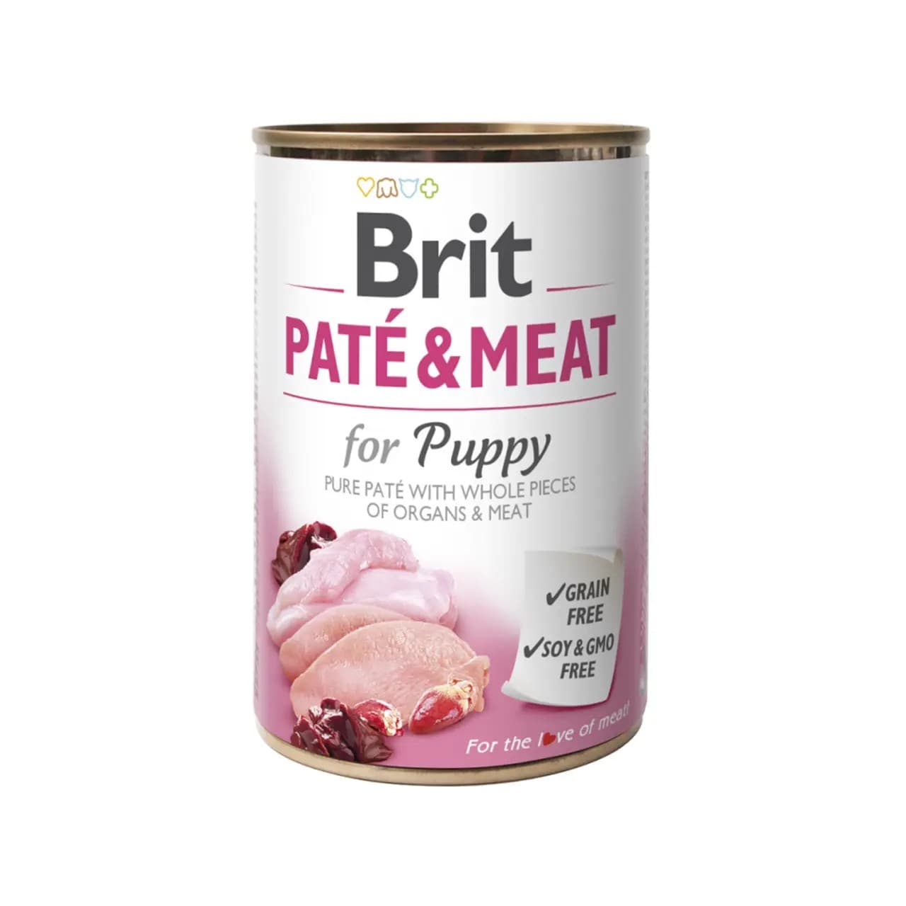 Вологий корм Brit Care Pate and Meat для цуценят з куркою та індичкою 400 г