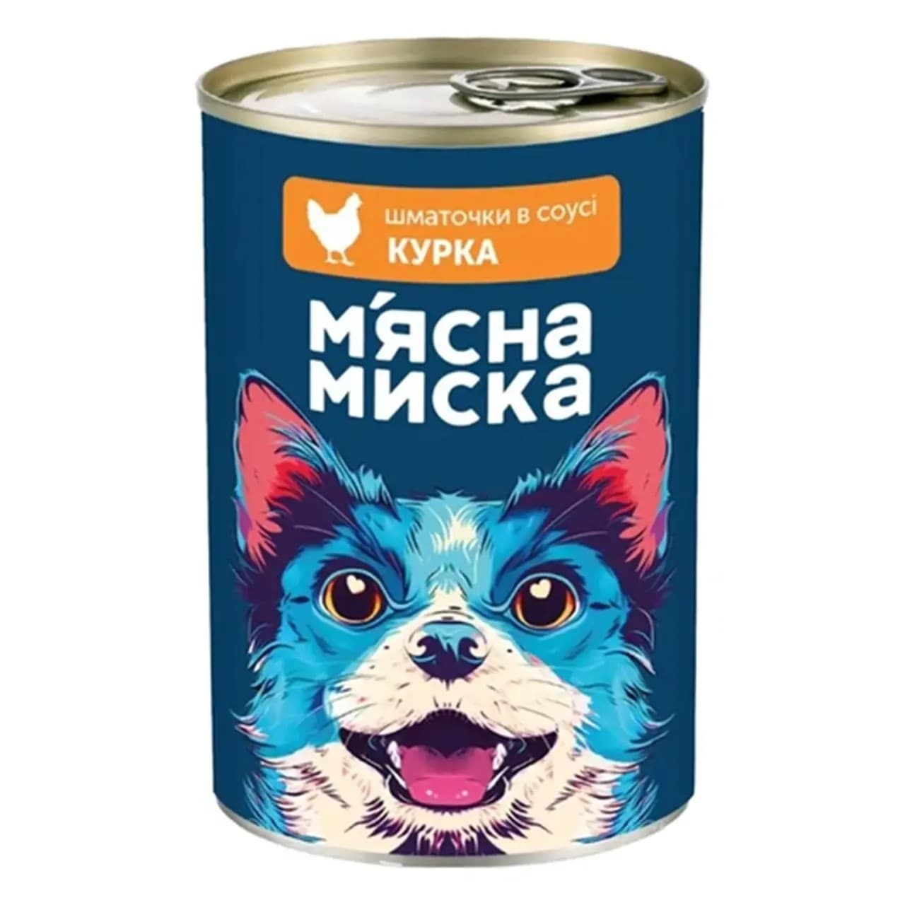 Вологий корм М'ясна Миска шматочки в соусі з куркою 1240 г