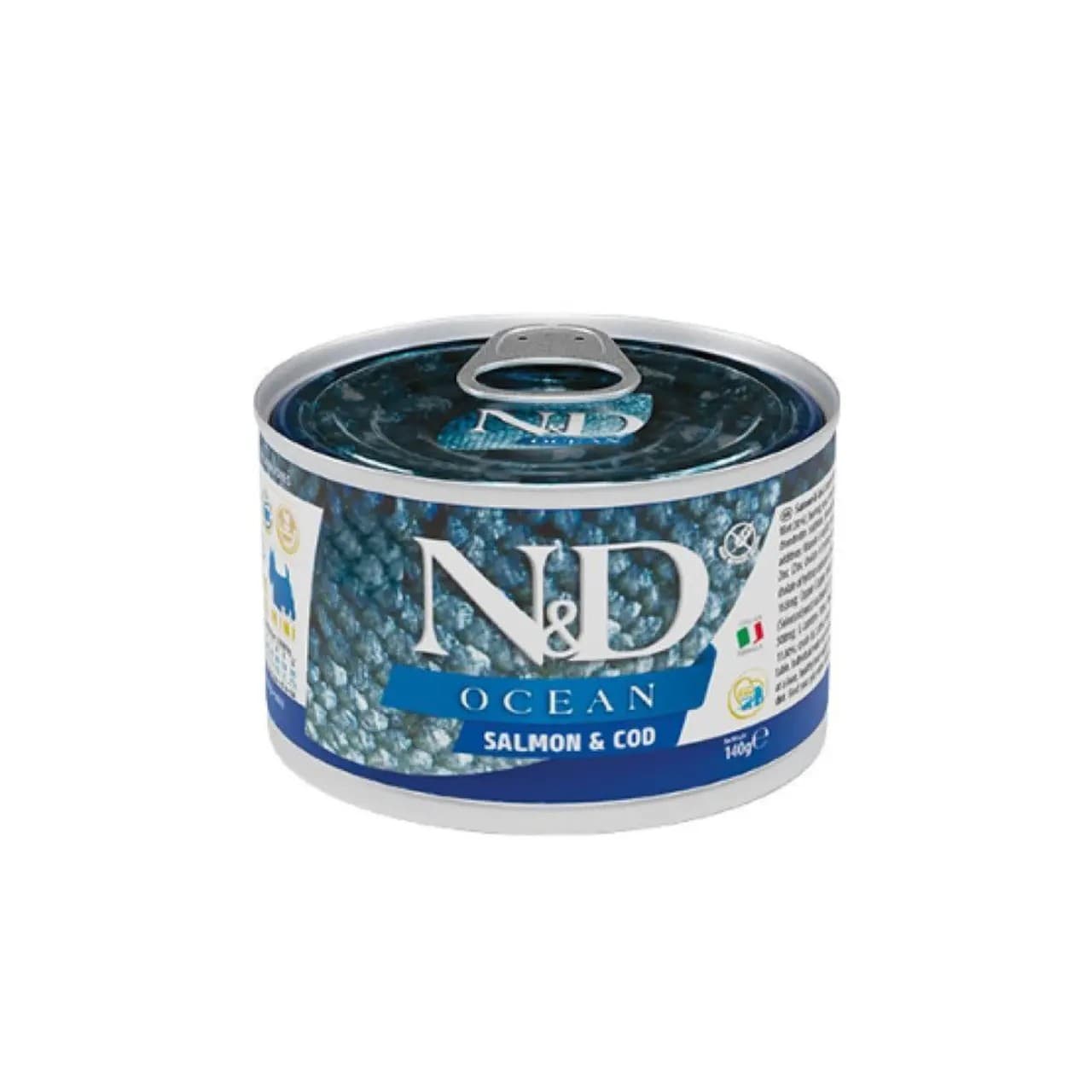 Вологий корм Farmina N&D Grain Free Mini Adult лосось та тріска 140 г