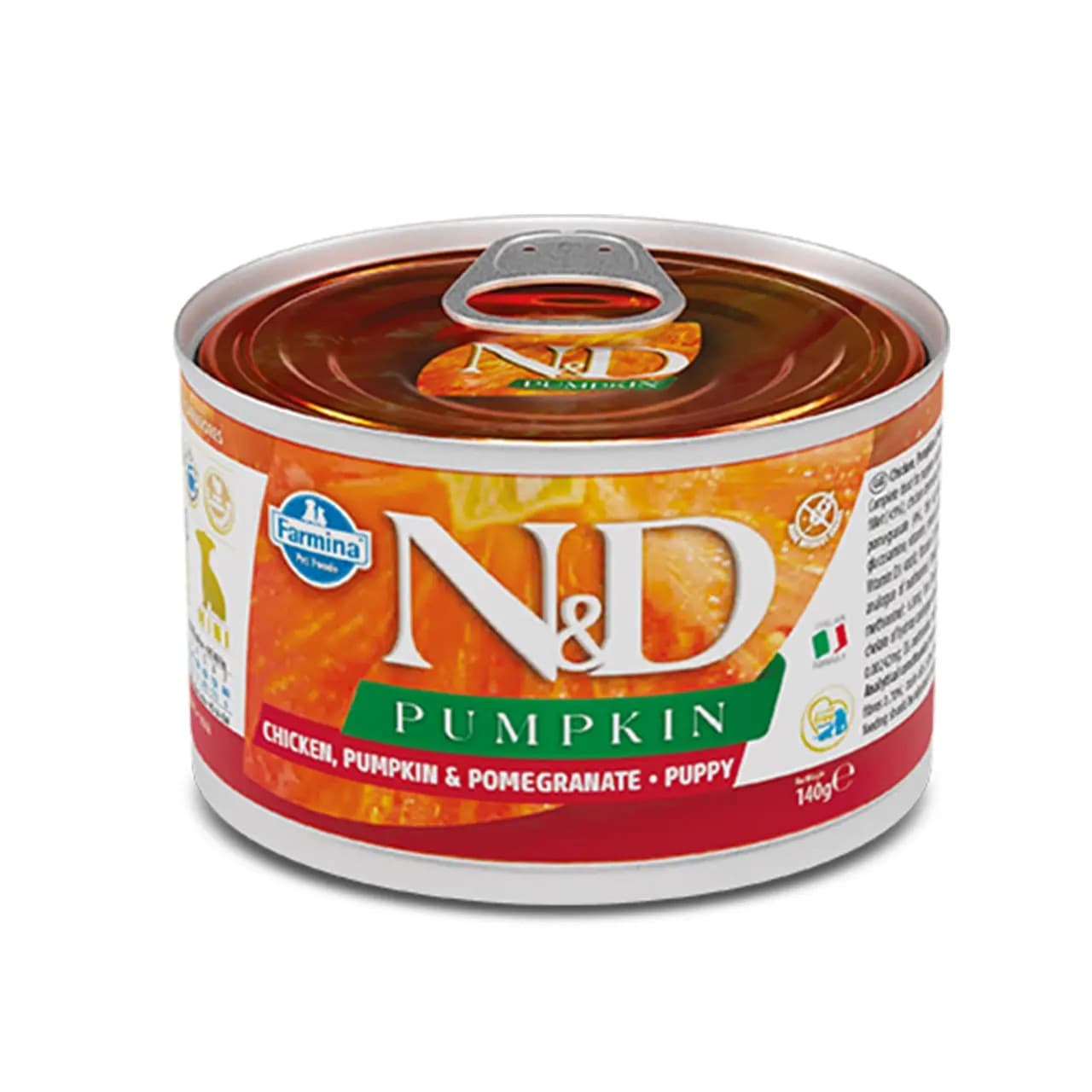 Вологий корм Farmina N&D Grain Free для цуценят з гарбузом куркою гранатом 140 г