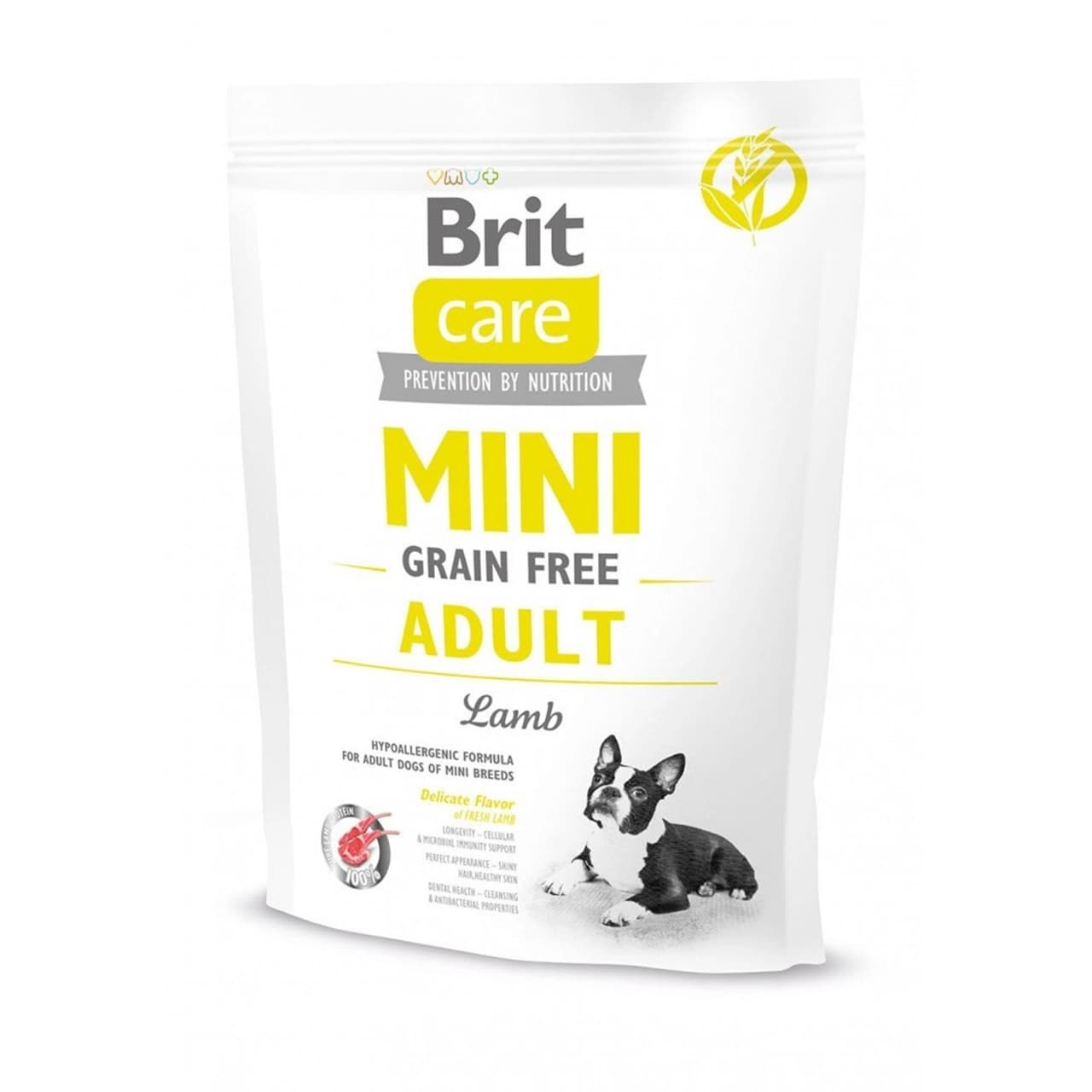 Сухий корм Brit Care Grain Free Mini Adult Lamb для собак малих порід з ягням 400 г