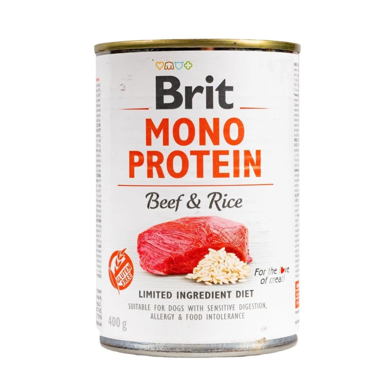 Вологий корм Brit Mono Protein Beef and Rice для собак з яловичиною та рисом 400 г