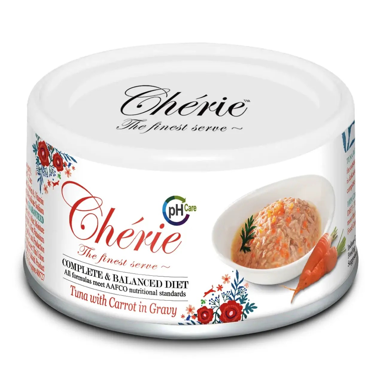 Вологий корм Cherie Complete & Balanced зі шматочками тунця та моркви в cоусі 80 г Вологий корм Cherie Complete & Balanced зі шматочками тунця та моркви в cоусі 80 г