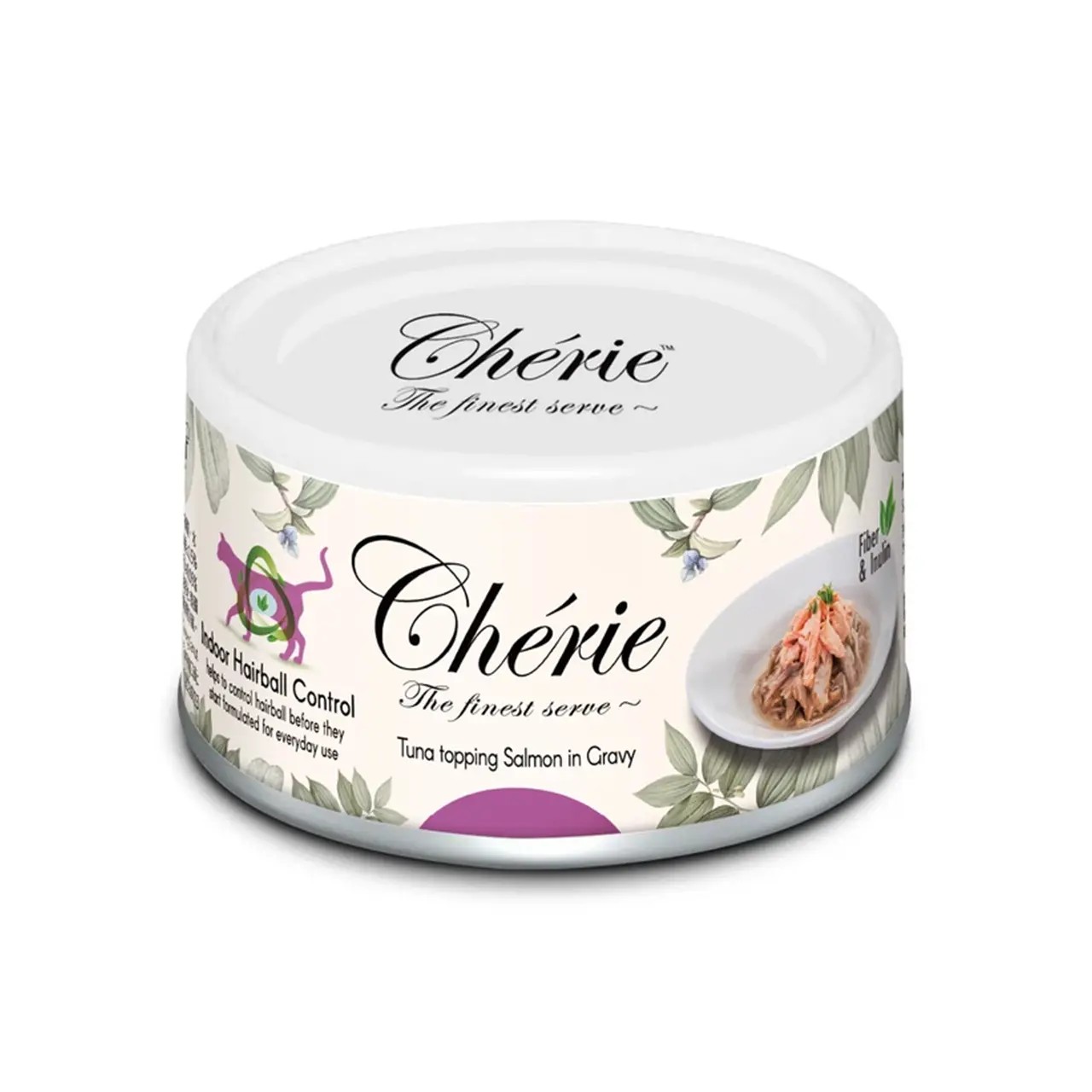 Вологий корм Cherie Hairball Control для котів з тунець та лосось 80 г Вологий корм Cherie Hairball Control для котів з тунець та лосось 80 г