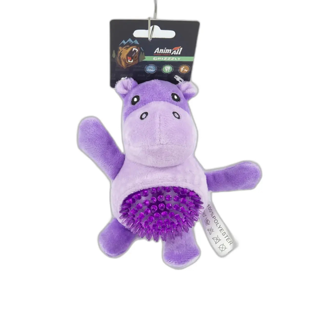 Мʼяка іграшка AnimAll GrizZzly Бегемот, для собак, 19×18×8 см Мʼяка іграшка AnimAll GrizZzly Бегемот, для собак, 19×18×8 см