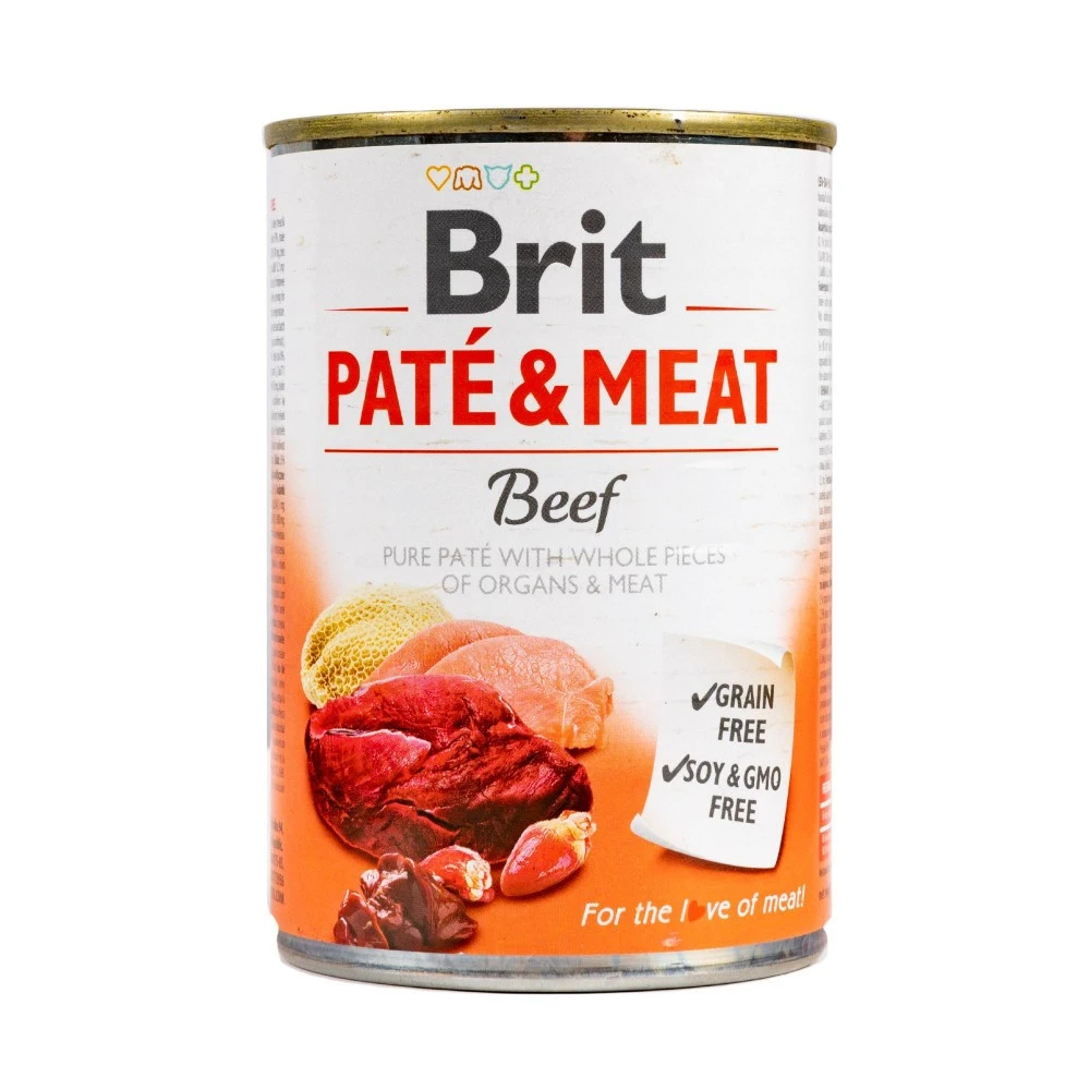 Корм вологий Brit Care Pate and Meat для дорослих собак з яловичиною400 г