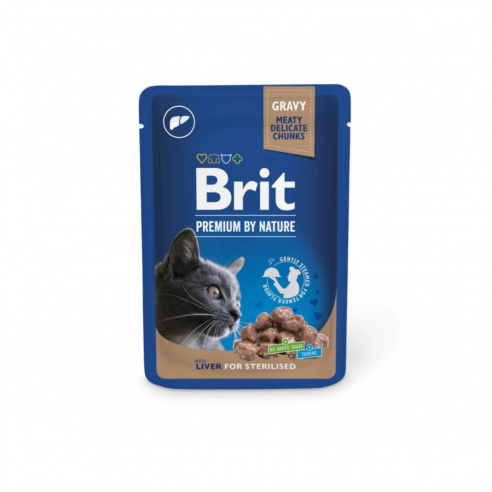 Корм вологий Brit Premium Liver for Sterilised для стерилізованих котів печінка 100 г
