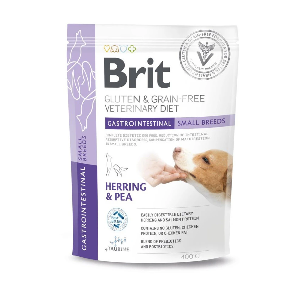 Корм сухий Brit VetDiet Dog Gastrointestinal Small Breeds для собак малих порід при проблемах з травленням з оселедцем 400 г