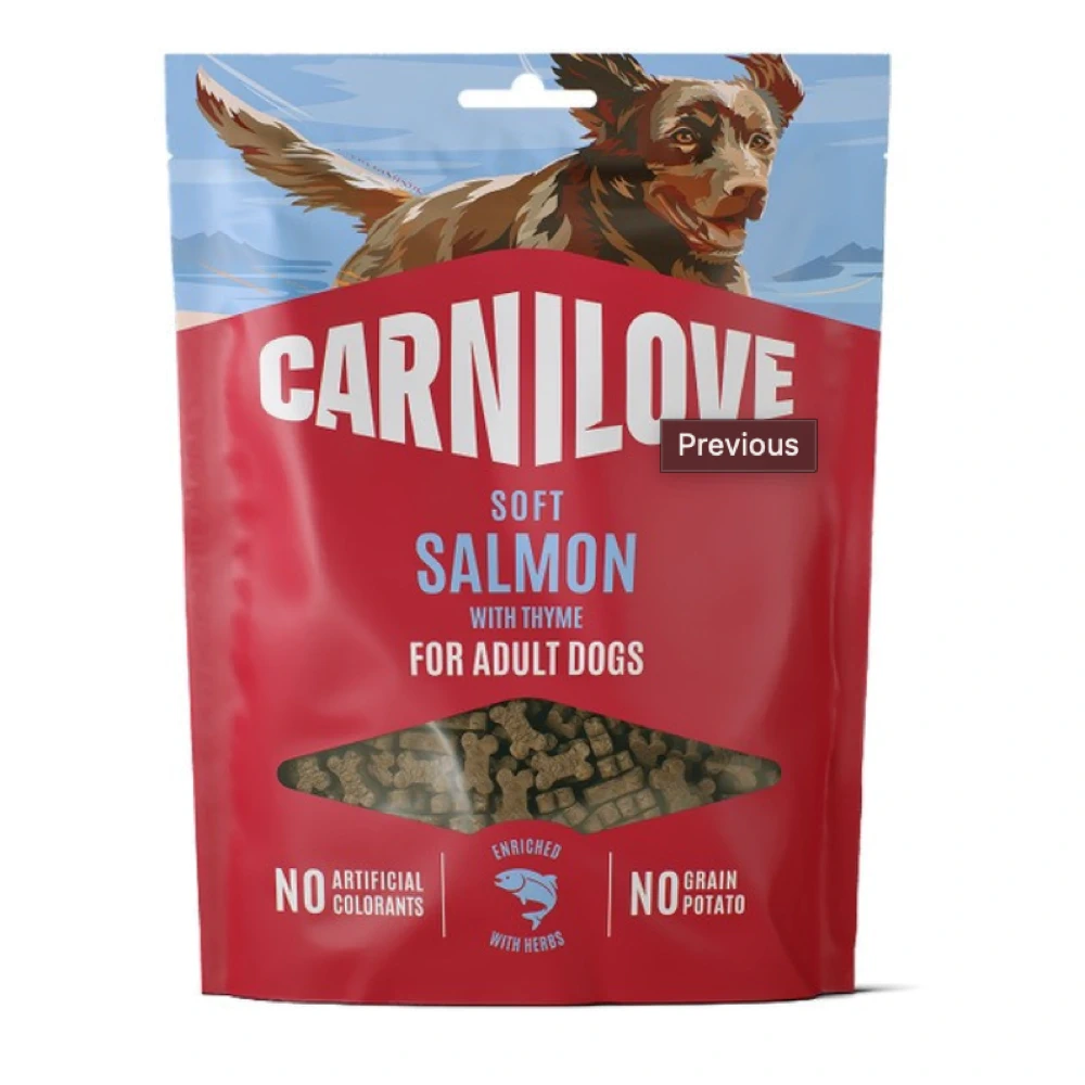 Ласощі Carnilove Soft Snack Salmon with Thyme для собак м'які лосось і чебрець 200 г