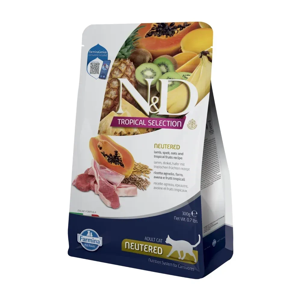 Сухий корм Farmina N&D Tropical Selection Neutered Adult ягня та тропічні фрукти 300 г