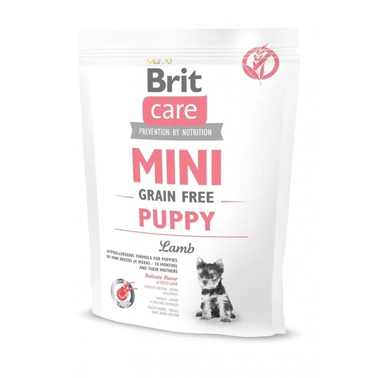 Сухий корм Brit Care Grain Free Mini Puppy Lamb для цуценят та молодих собак мініатюрних порід з ягням 400 г Сухий корм Brit Care Grain Free Mini Puppy Lamb для цуценят та молодих собак мініатюрних порід з ягням 400 г