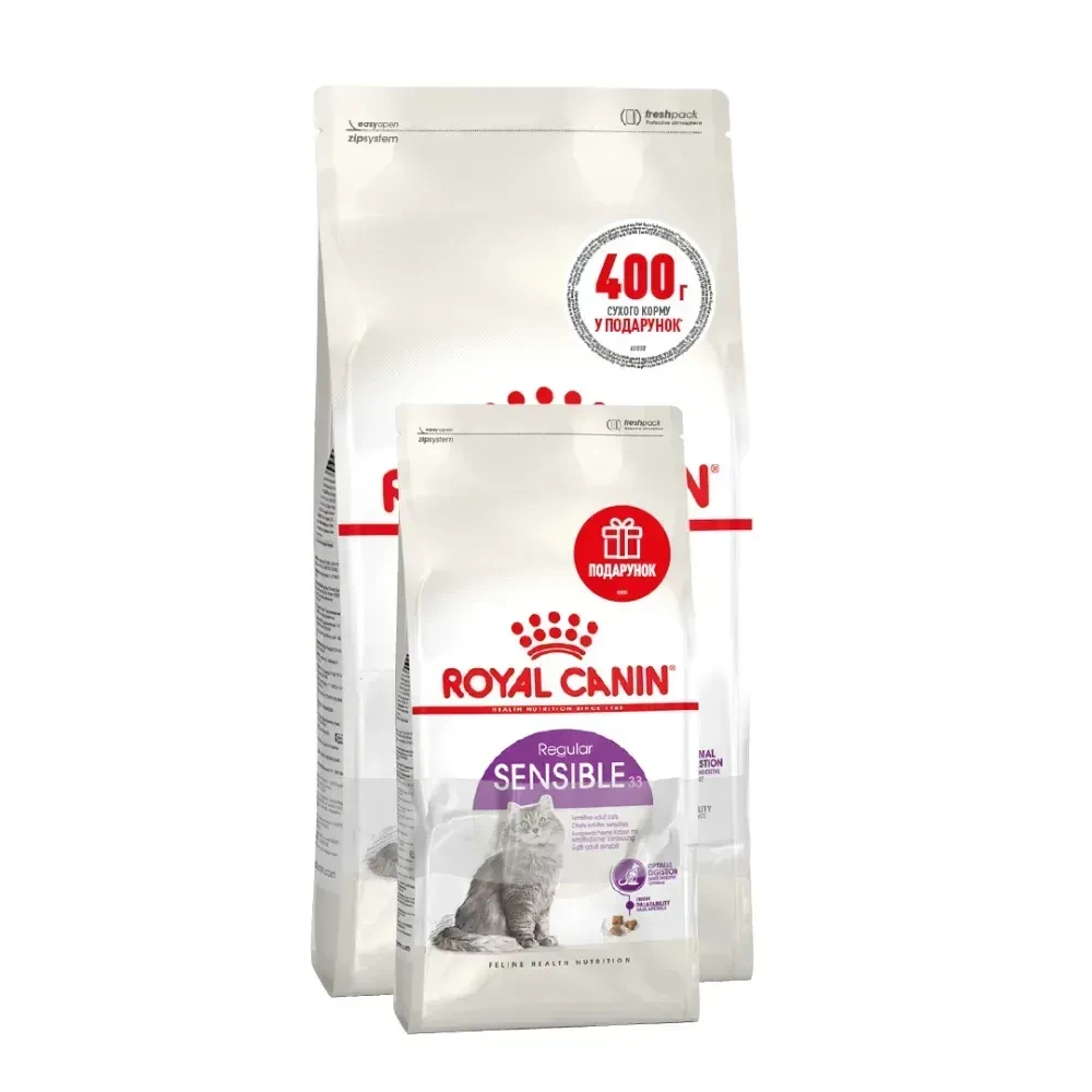 Сухий корм Royal Canin Sensible 33 для котів з куркою 2 кг + 400 г