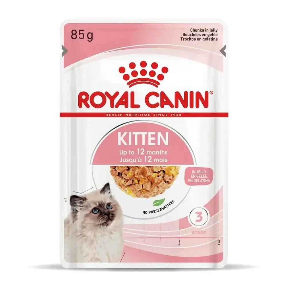 Вологий корм Royal Canin Kitten Instinctive Jelly для котів з куркою 85 г